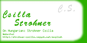 csilla strohner business card